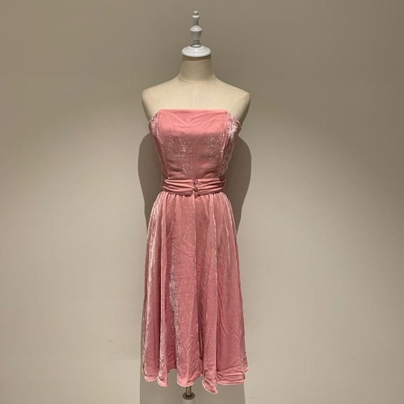 Wayne Cooper Strapless Velvet Dress New - Picture 2 of 10